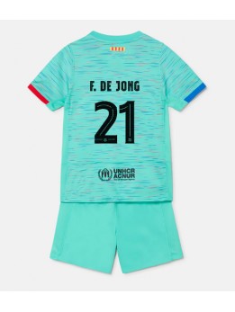 Otroški Nogometna dresi replika Barcelona Frenkie de Jong #21 Tretji 2023-24 Kratek rokav (+ hlače)